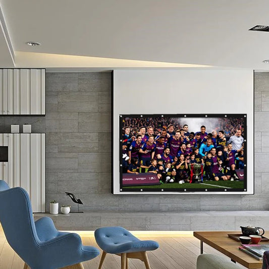 SXZ 120 Inch ALR Black Large Projector Screen 16:9 HD Foldable for Home Theater Cinema Indoor Outdoor Movies Music Screen
