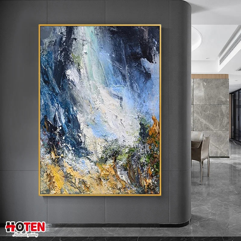 100% Pure Hand-Painted Oil Paints Villa Home Living Room Wall Art Creative Decoration Large Original Handmade Abstract Frameless Oil Canvas Paints Unique Seascape Artwork Home Gallery Wall Decorations