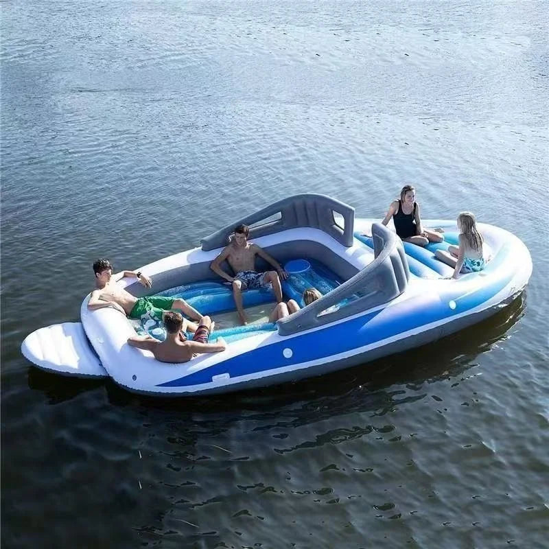 HOT SALE 6-Person PVC Inflatable Boat for Water-Skiing in Micro Wave Waters