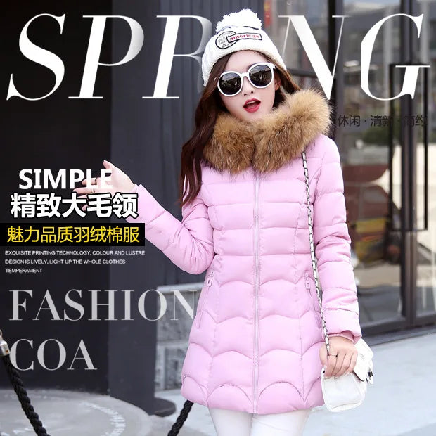 5 Colors S-3XL Plus Size Women's Thick Warm Long Winter Jacket Women Parkas Hooded Winter Warm Coat Snow Windbreaker Outerwear Jackets Ladies Winter Apparel Supplies