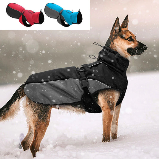 NEW XL-6XL Plus Size Waterproof Big Dog Clothes Winter Warm Large Dog Coat Jacket Reflective Raincoat Clothing For Medium Large Dogs French Bulldog German Shepherd Pets Clothing Supplies