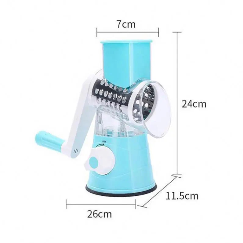 3 Colors Rotate Vegetable Cutter Salad Maker Portable Chopper Grater Vegetable Chopper Manual Steel Kitchen Slicer Food Chopper Vegetable Cutter Cooking Accessories Kitchenware Supplies