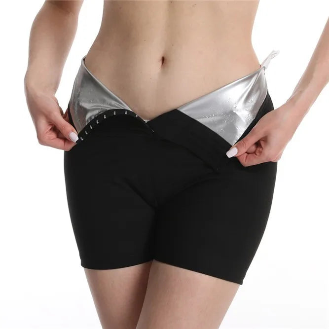S-5XL Custom High Waist Women's Elastic Training Shorts Body Shaper Biker Sweat Trainer Leggings for Home Yoga Weight Loss Sauna Pants