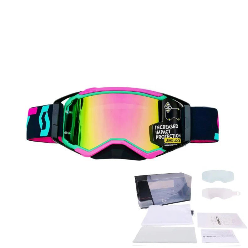 NEW American Motocross Motorcycle Top Quality Professional Goggles Halley Riding Eyewear Windproof Sports Glasses with Display Box Set