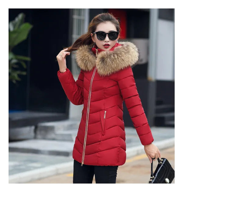 BEST PRICE S-5XL Plus Size Women Winter Warm Top Quality Parka Jacket Hoodie Winter Warm Faux Fur Snow Boots Outerwear Coat With Hoodies Down Jacket Abrigo Ladies Winter Apparel Supplies