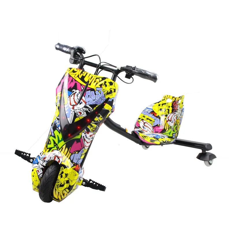 HOT SALE (Few Units Left) NEW 8 Colors Children's Kids Electric Scooter Foldable Height Adjustable Double Brake Drift Kart Light Remote Control Aluminum Alloy 15km/h