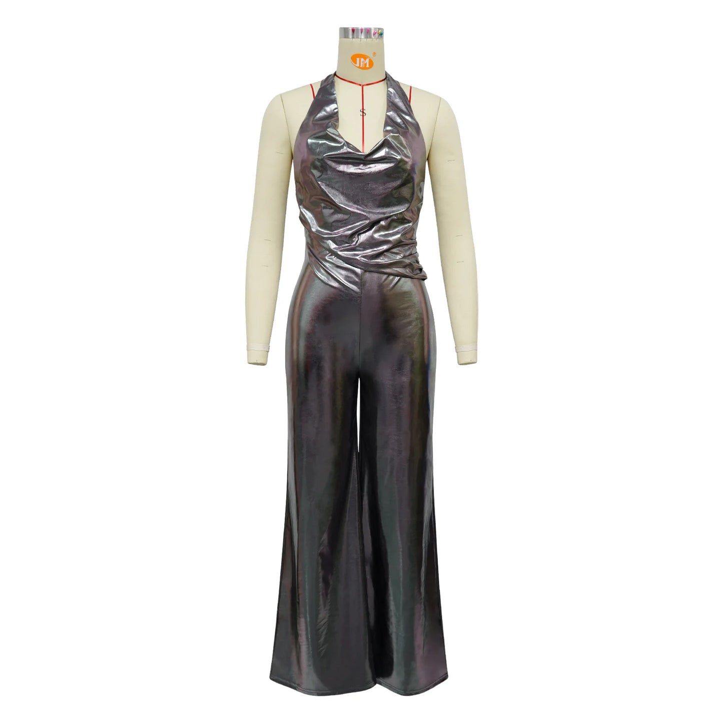 NEW Arrivals Women's Halter Neck Backless Wide Leg Jumpsuit Night Clubwear Prom Evening Party Jumpsuit Women Clothing Supplies