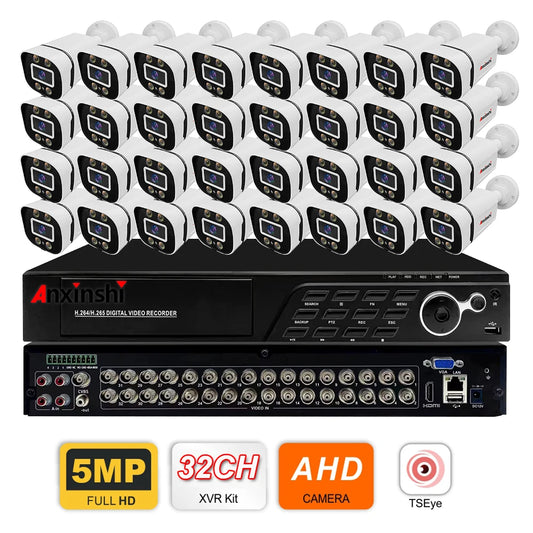 HOT SALE Fortify Forever Your House Villa Business Store Android Wi-Fi Windows 10/11 Wireless 32CH XVR Kit 2MP 5MP AHD Bullet Security Camera System IP66 Waterproof H.265 Compression 2 Night Vision Cloud Modes Professional Se