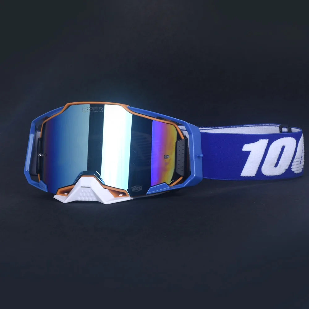 28 Colors New Upgrade Version Motocross Motorcycle Goggles Off-Road Quick Release Helmet Eyewear Can be Equipped with Myopia Glasses  Riding Skiing Glasses