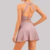 15 Colors S-XL Women's Sleeveless Tennis Golf Yoga Dress with Pocket Quick Dry Breathable Running Skirt Set Woman Tennis Dress Custom Logo Women Outdoor Sports Clothing Supplies