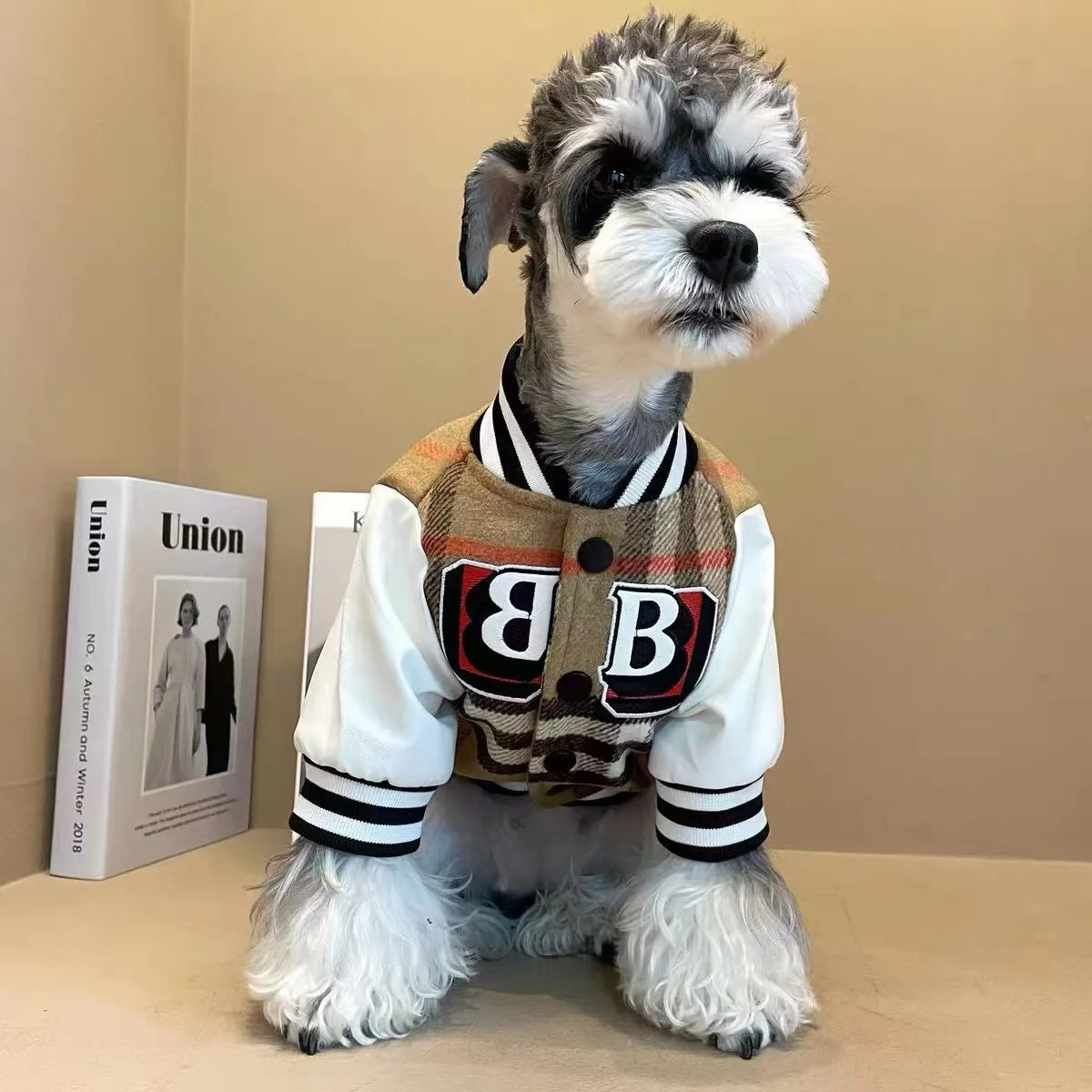 S-2XL Dog Clothes Autumn/Winter Thick Warm Baseball Uniform Sustainable Pet Hoodies Pet Clothes