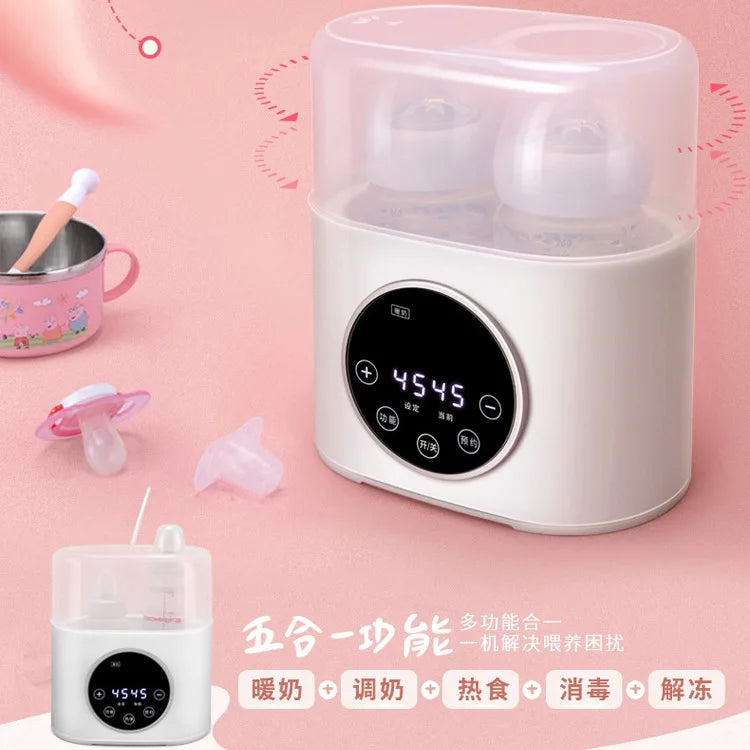 2-in-1 Constant Temperature 5 Languages Operating Smart Automatic Insulation Disinfection Milk Heater Baby Bottle Warmer and Sterilizer Baby Hygiene Care Supplies