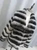 Boutique Gala HOT SALE S-3XL Women's High Level Natural Rex Rabbit Chinchilla Real Fur Coat Dyed  Color Winter Warm Long  Fur Overcoat Outerwear Jacket Ladies Luxury Apparel Supplies