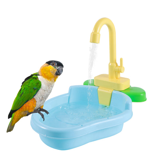 Parrot Perch Automatic Shower Pet Bird Bath Cage Basin Parrot Bath Basin Parrot Shower Bowl Birds Accessories Parrot Toy Bird Bathtub 1pc