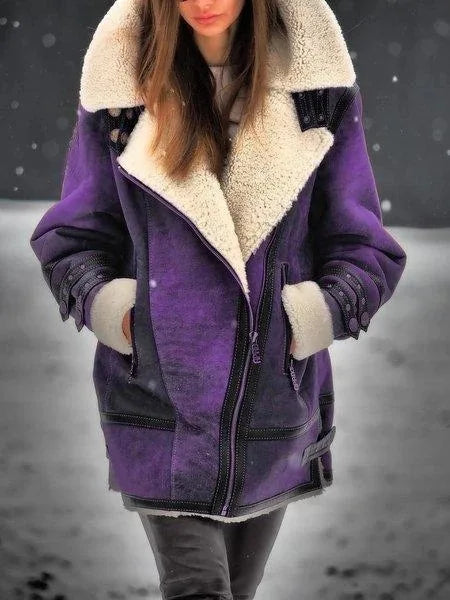 4 Colors S-4XL Plus Size Women's New Fashion Winter and Autumn Collar Thickened Fur Integrated Coats Outerwear Top Quality Jackets Women Winter Apparel Supplies