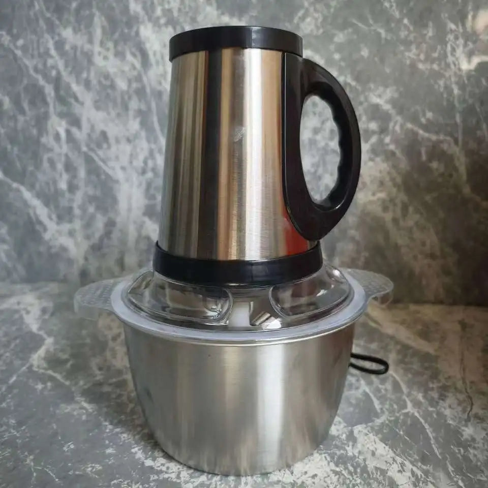 2L 3L 5L Stainless Steel Electric Meat Grinder High Speed Food Processor Home Baby Food Blender for Fruit Vegetable Kitchen Use  Household Appliances