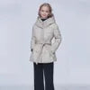 BEST PRICE S-2XL 4 Colors Women Slimming Short Cotton Jacket Women's Thick Winter Coat with Hood Distring Waist Slim Snow Boots Outerwear for Ladies