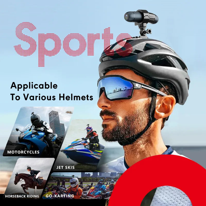 NEW Arrivals Cycling Snowboard Motorcycle Outdoor Cross-Border Helmet Camera 4K HD Driving Recorder Dual Camera Anti-Shake Wi-Fi Remote Control Outdoor Sports Camera
