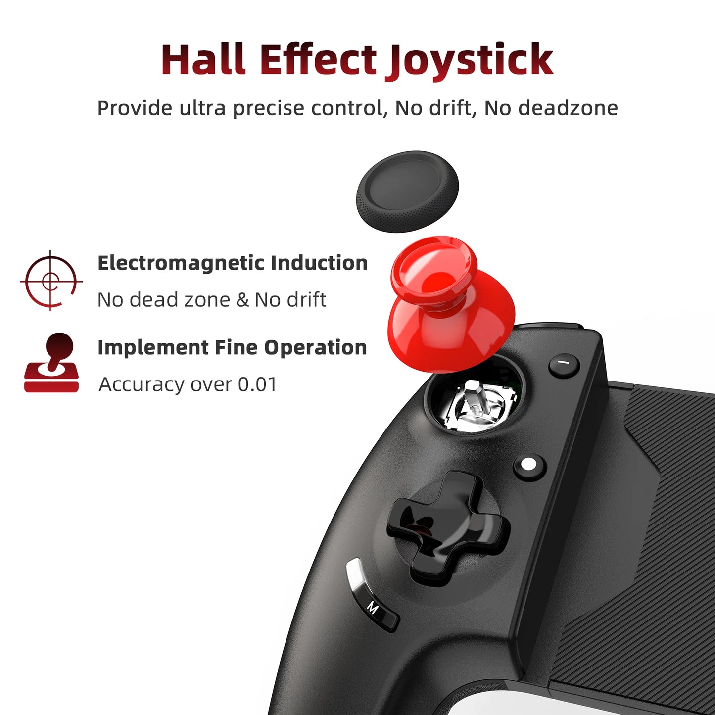 AB02S Wireless Stretching Game Controller for NS Hall Effect Joystick 6-Axis Gyro Turbo Programmable Dual Vibration Video Games Console Player Controller