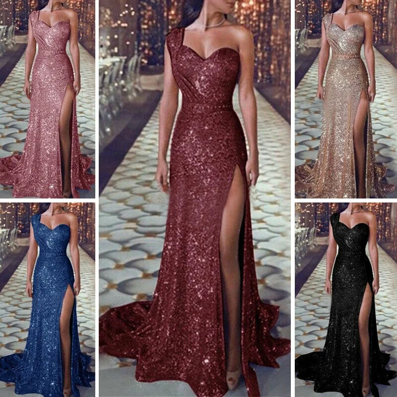 Mother of Bride 10 Colors S-5XL Plus Size Women's Rose Gold Sequin Wedding Dresses Formal Sparkly Bridesmaid Bridal Evening Gowns Glitter Mermaid Clothes Wedding Evening Prom Party Dress Ladies Luxury Apparel Supplies