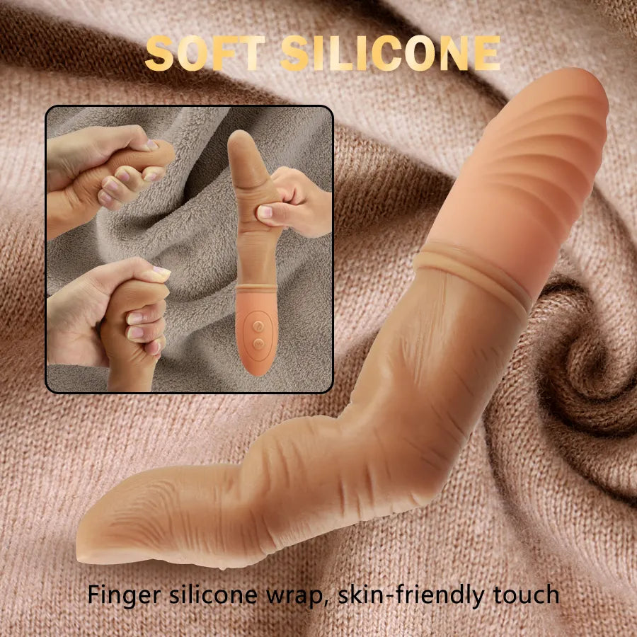 Powerful Finger Vibrator for Women G Spot Stimulate Vagina Massager Heating Silicone Finger Dildo Masturbator Adult Sex Toys