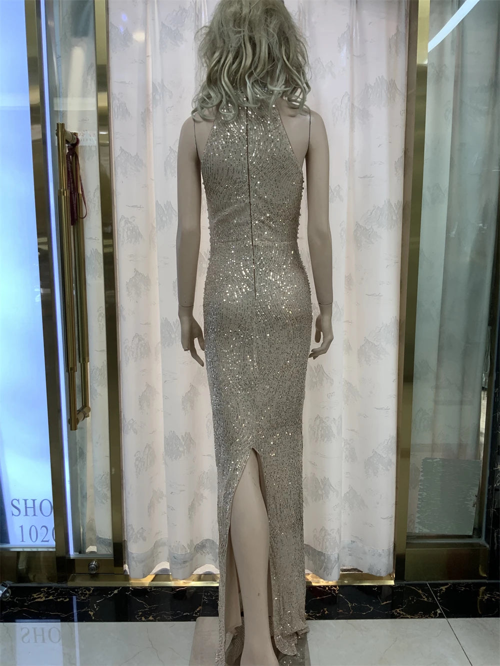 Top Quality Beading Sexy Women Celebrity Red Carpet Nightclub Evening Party Wear Long Evening Dresses Wedding Guest Formal Gown Ladies Luxury Apparel Supplies