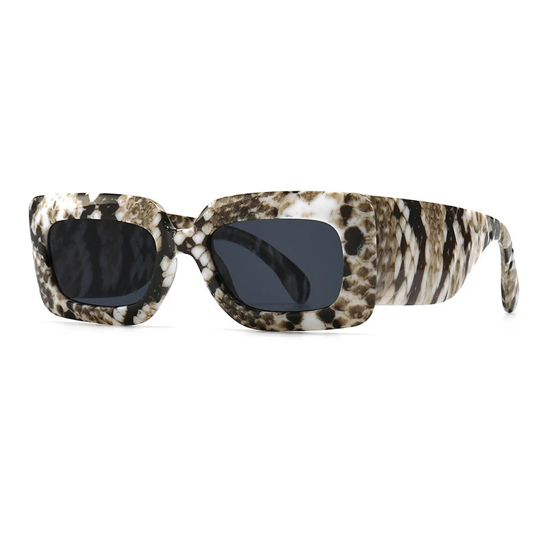 Fashion Vintage Square Sunglasses Women Men Luxury Brand Designer Popular Travel Snake Pattern Sun Glasses Female Shades UV400 Women Eyewear Supplies