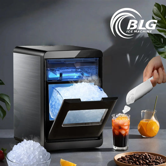 Chewable Ice Maker Air Cooling  Stainless Steel, Low Energy Consumption, for Home Office Hotels Restaurants  University Cafeterias Drinkware Accessories , Apply for Bulk Discount Barware Supplies