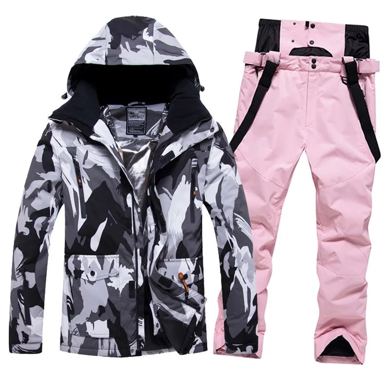 NEW Arrivals 10 Colors  M-4XL Plus Size Waterproof Breathable Men's and Women Snow Wear Winter Snowboard Suit Ski Suit Winter Sports Clothing Supplies