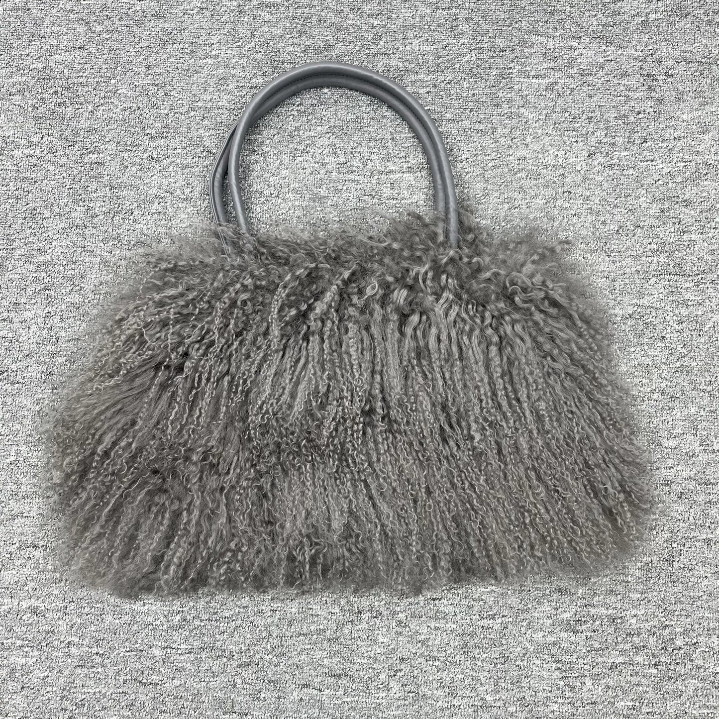 10 Colors 100% Real Sheep Fur Women's Shoulder Bag Mongolian Lamb Fur Bag Fashion Genuine Fur Women's Large Capacity Bag Ladies Luxury Apparel Accessories
