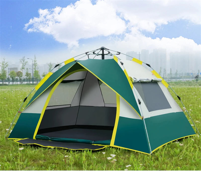 NEW 1-2-3-4 Person Travel Family Rainproof Windproof 1-4 Person Fully Automatic Tent Camping Sunshade Awning  Shelter Beach Easy Open Hiking Tents