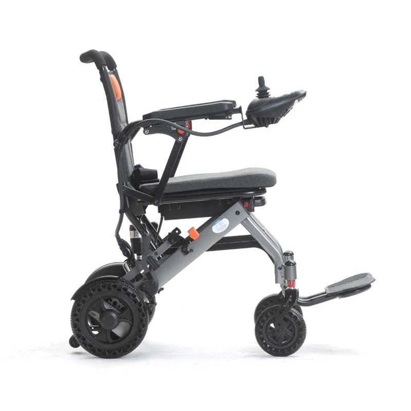 HOT SALE High Quality Lightweight Foldable Aluminum Alloy Electric Wheelchair with Remote Control for Disabled Paralyzed Elderly People Home Outdoor Mobility Supplies