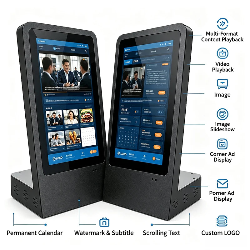 10.1inch Wi-Fi Android 11 OS Desktop Digital Signage Stand Menu Touch Screen Restaurant Payment Mall Food Kiosk Menu Display Business Shop Advertising Screen