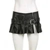 NEW Arrivals Women Top Quality Boutique Clothing Ladies Fashion PU Leather Hot Sexy Women's Skirts Evening Rave Music Party Night Clubwear Mini Skirts