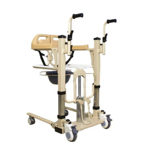 Class I Hydraulic Lightweight Foldable Lifting Wheelchair Toilet Lifter Paralysis Elderly Care No-Pick-Up Rehabilitation System Professional Medical Instruments Health Care Supplies