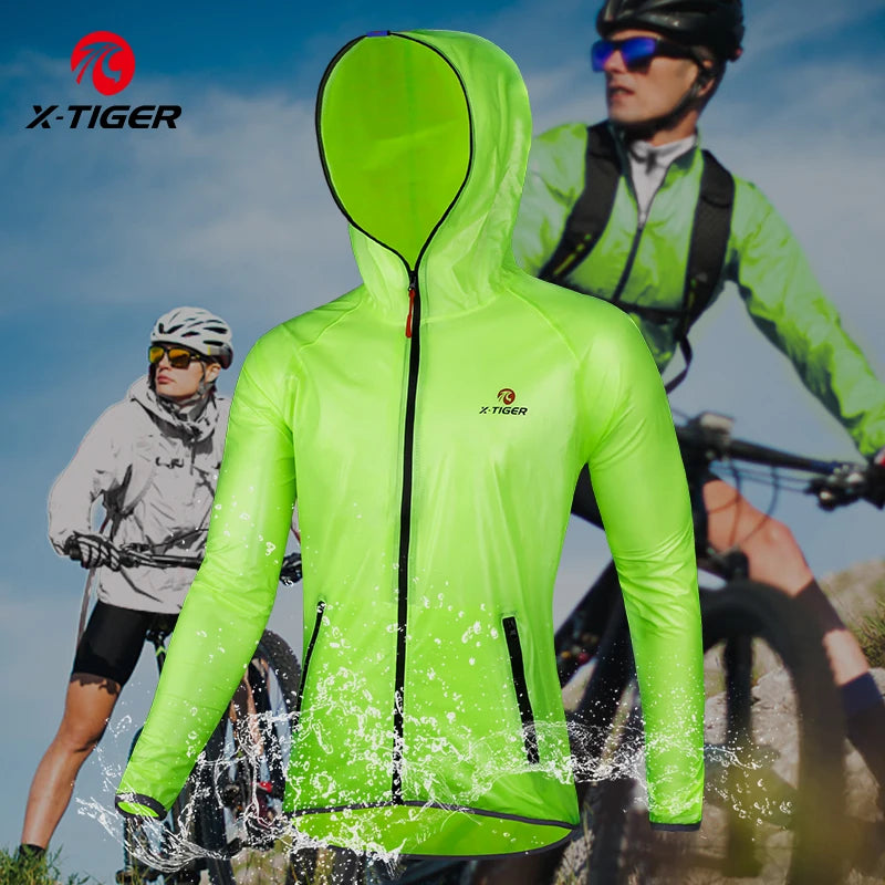 Cycling Raincoat Adult Waterproof Raincoat Women Men Rain Coat Outdoor Hiking Fishing Reflective Rainproof Protect Gear