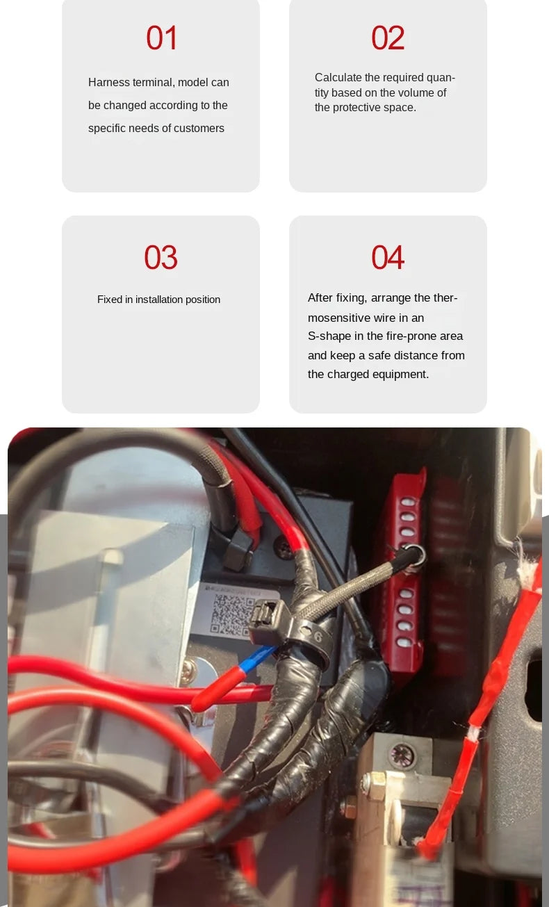 Electric Vehicle Specific Battery Pack Security Protection Fire Extinguishers, Lithium Battery Fire Extinguishers,  Automatic Fire Extinguisher for Motor Vehicle Compartment
