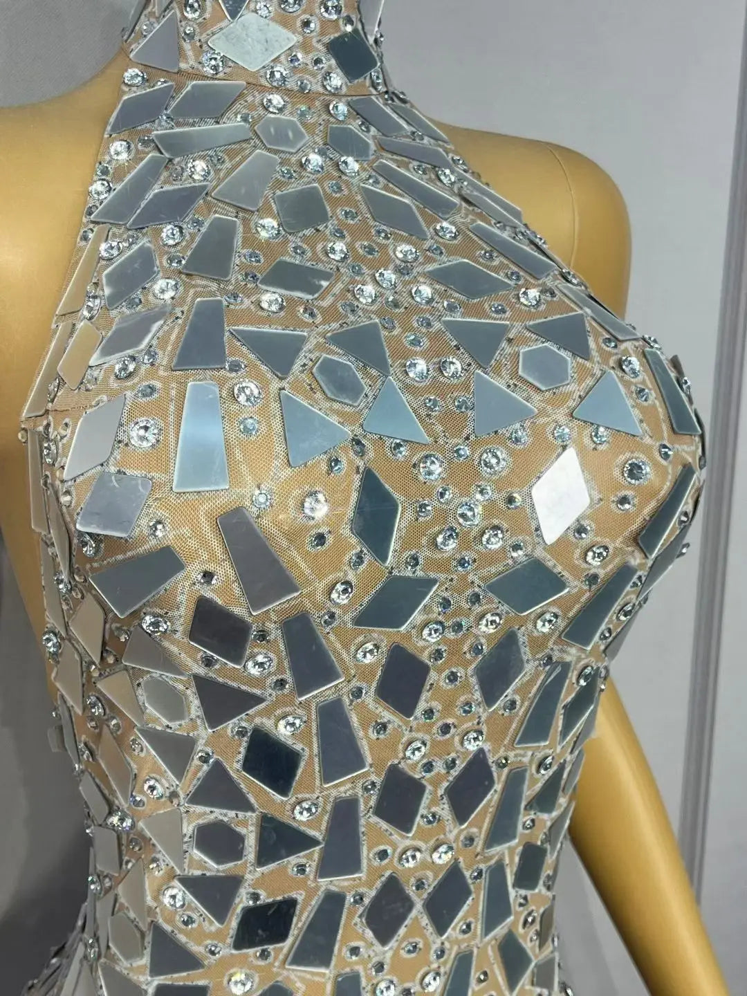 Luxury Mirror Glitter Sequin Celebrities Red Carpet Wedding Guest  Evening Party Night Clubwear Prom Sexy Long Maxi Dress Ladies Business Dinner  Backless Rhinestones Crystal Beaded Gown Ladies Luxury Formal Apparel Supplies