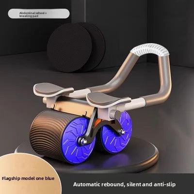 NEW Arrivals for Home Gym Household Fitness Equipment Automatically Rebounding Abdominal Wheel Elbow Support Roller Abdominal Wheel Counting Timer Women Men Workout Accessories Sport Supplies