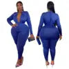 HEY BIG GIRLS.. XL-5XL For Curvy Ladies Trendy Long Sleeve Sexy Jumpsuits for Women Sexy V-Neck Plus Size Clothing Elegance Fall Outfits Evening Party Night Clubwear Clothes