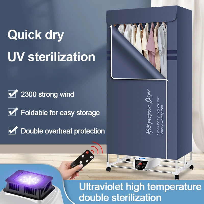 HOT SALE Home Professional Electric with Remote Control and APP Control Collapsible Portable Smart Wrinkle Dresser UV Steam Automatic  Ironing Clothes Dryer Heavy Duty  for Use Hotels Use