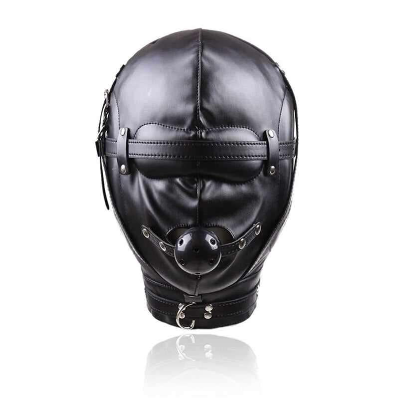 2020 New BDSM Bondage Mask With hollow Mouth Gag SM Totally Enclosed Hood Sex Slave Head Hood Sex Toys For Couples Sex product