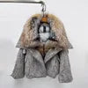 TikTok Most Popular 15 Colors Top Quality Unique Winter Luxurious Cashmere Loose Puffer Bomber Jacket Goose Down Jacket with Natural Red Silver Fox Fur Coat Girls Outerwear Jackets Women Winter Apparel Supplies