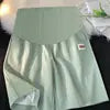M-3XL Large Size Summer Breathable Casual Pants Ice Silk Maternity Shorts with Pocket for Pregnant Women Outdoor Hiking Fitness Workout Summer Pregnancy Apparel Accessories