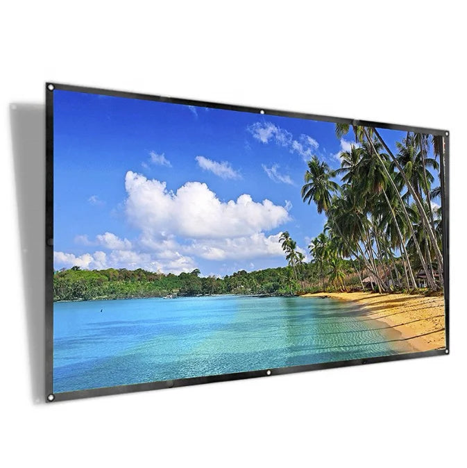 NEW Arrivals Home Indoor Outdoor Projector Screen Matt White 110 Inches 16:9 Anti-Light 120 Angle Home Outdoor Movies Music Projector Screen Electronic Supplies