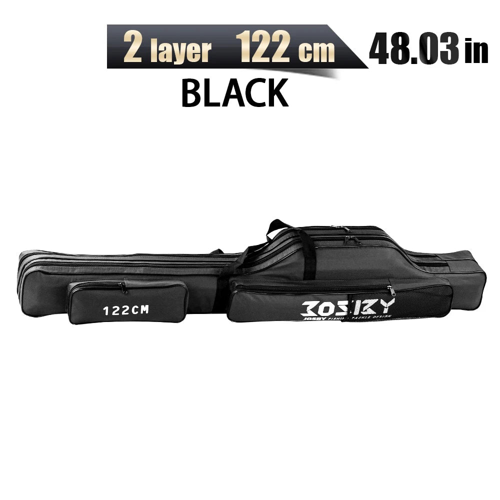 2/3 Layers Top Quality Fishing Rod Bags 60/100/122/150/152/180CM Tackle Collapsible Oxford Cloth Fishing Zipped Case Storage Pouch Holder Organizer For Fishing