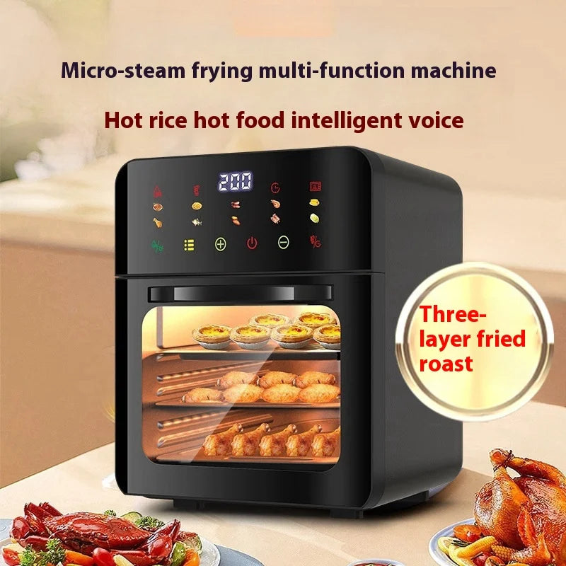 NEW Arrivals Fancy Industrial Deep Digital Air Fryer Mechanical Electric UK/EU/AU/US Plug Air Fryer Toaster Circulation Electric Air Fryer Home Appliances Cooking Baking Oven 15L 3 Years Warranty
