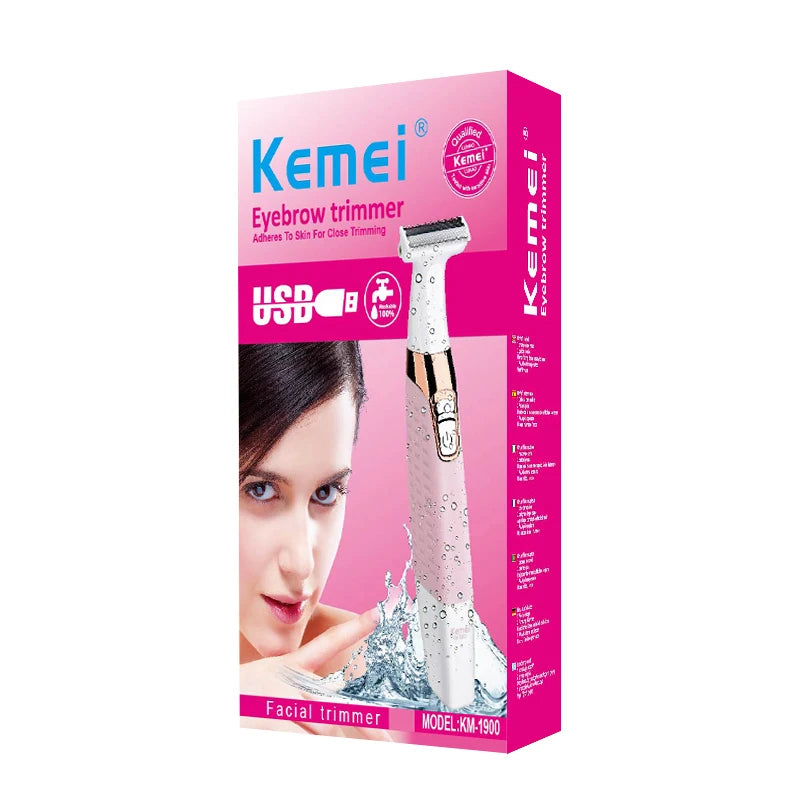 Full Set Original kemei Rechargeable Lady Women Epilator Hair Remover Electric Razor Shaver Women Men Grooming Accessories Hair Care Supplies