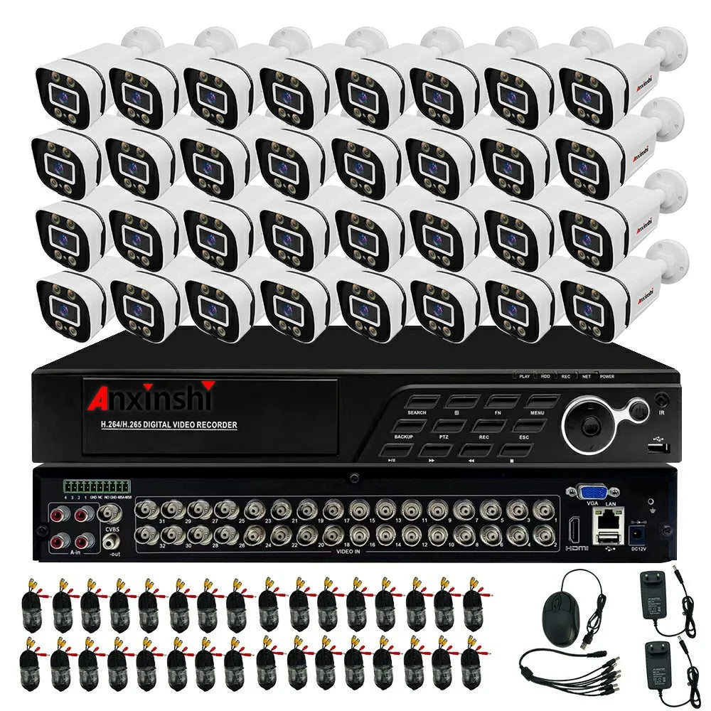 HOT SALE Fortify Forever Your House Villa Business Store Android Wi-Fi Windows 10/11 Wireless 32CH XVR Kit 2MP 5MP AHD Bullet Security Camera System IP66 Waterproof H.265 Compression 2 Night Vision Cloud Modes Professional Se