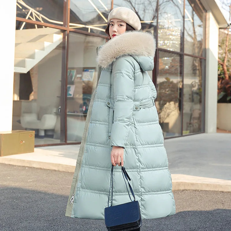 4 Colors M-2XL Women New Style Fashionable Temperament Hooded Windbreaker Versatile Casual Loose Long Women's Windproof Jacket Snow Outerwear Coats Ladies Winter Apparel Supplies